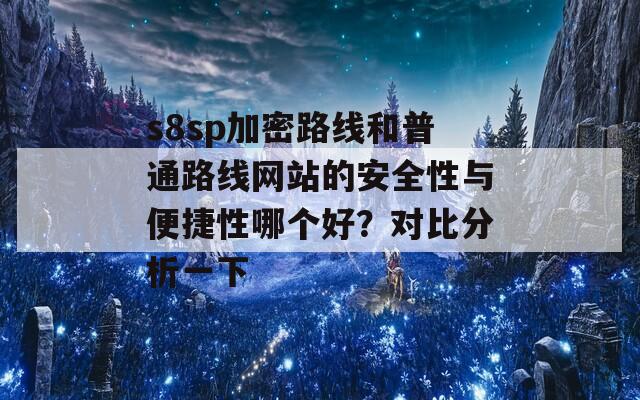 s8sp加密路线和普通路线网站的安全性与便捷性哪个好？对比分析一下