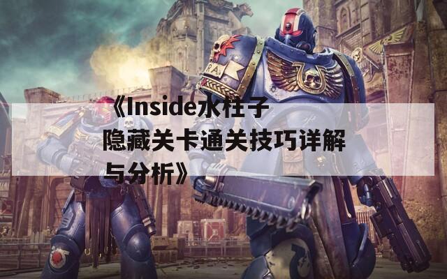 《Inside水柱子隐藏关卡通关技巧详解与分析》