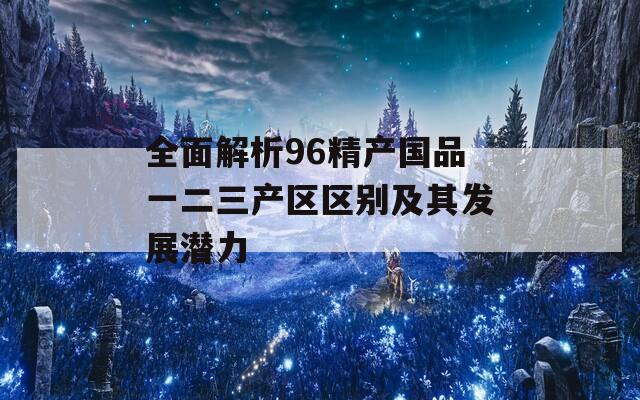 全面解析96精产国品一二三产区区别及其发展潜力