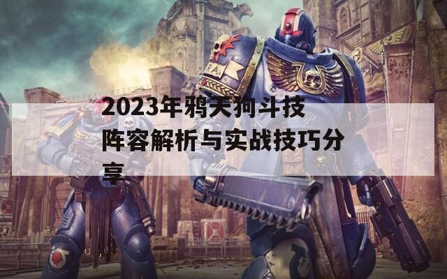 2023年鸦天狗斗技阵容解析与实战技巧分享