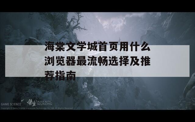 海棠文学城首页用什么浏览器最流畅选择及推荐指南