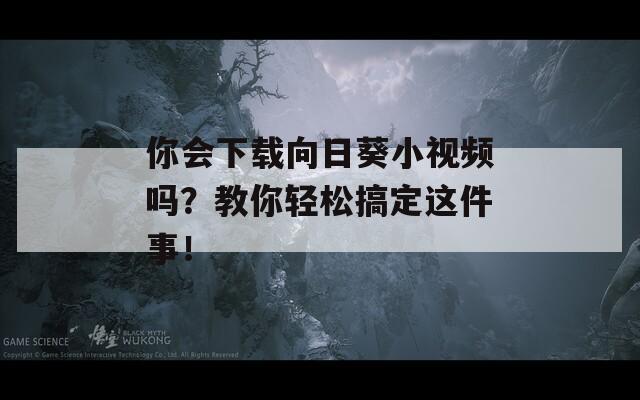 你会下载向日葵小视频吗？教你轻松搞定这件事！