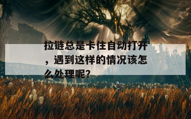 拉链总是卡住自动打开，遇到这样的情况该怎么处理呢？